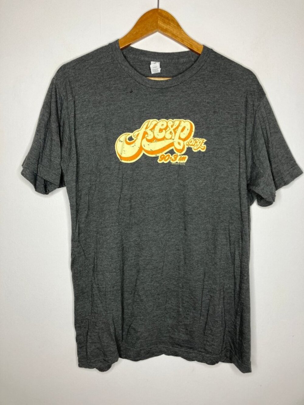 KEXP Seattle Radio T-Shirt Men's Large Gray READ